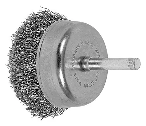 SK0445986-US20260702-105043-0 Pferd 82838 Stem Mounted Crimped Wire Cup Brush 2 Diameter 1/4 Stem Diameter - Image 1