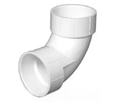 CHARLOTTE PIPE PVC003000800 1-1/2 in. Hub x Hub PVC DWV Sanitary 90-Degree Elbow