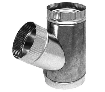 Southwark Metal SY664 6 x 6 x 4 in 30 Gauge Galvanized Steel Sealed Stub Wye