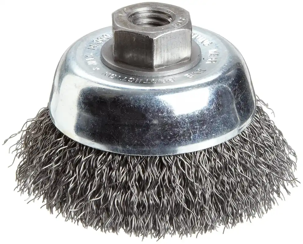Weiler 36032 Vortec Pro 3 Crimped Wire Cup Brush .014 Steel Fill 1/2-13 UNC