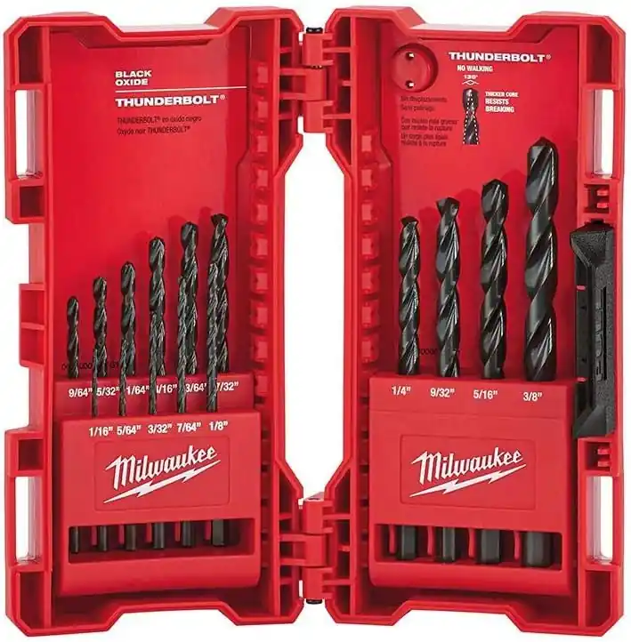 Milwaukee 48-89-2803 15-Piece Thunderbolt Black Oxide Drill Bit Set