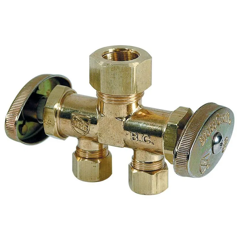 BrassCraft CR1901DVSXR Multi-Turn Water Stop, Straight Valve, 1/2 inch Nominal Compression x 3/8 inch OD Compression x 3/8 inch OD Compression