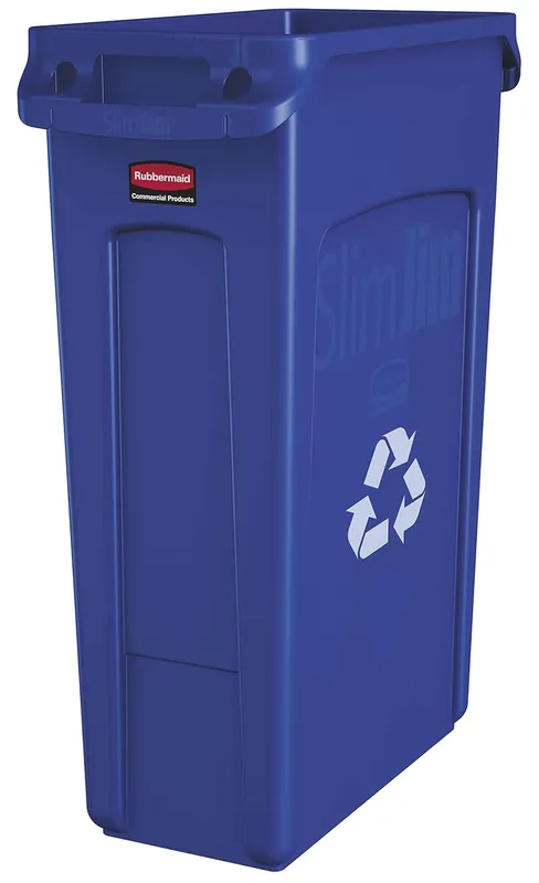 SK0447796-US20260702-105043-0 Rubbermaid FG354007BLUE Slim Jim Plastic Rectangular Recycling Bin with Venting Channels 23 Gallon Replacement MPN - Image 1
