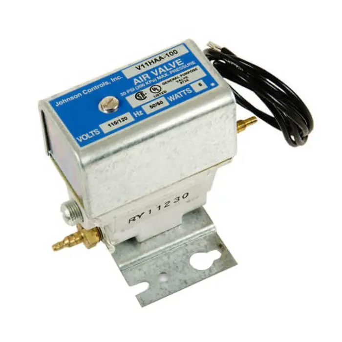 SK0449941-US20260702-105043-0 Johnson Controls V11HAA-100 Solenoid Air Valve 120V 3-Way 1/4 Barb - Image 1