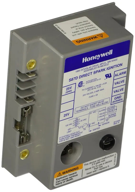 Honeywell S87D1004 Direct Spark Ignition Control - 24 VAC - 6 Sec Trial Time