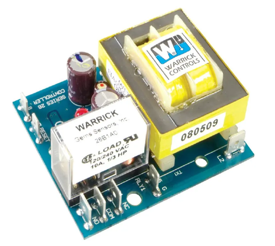 SK0450428-US20260702-105043-0 Warrick 26C1C0 General Purpose Low Water Cutoff Open Circuit Board Control with Screw Mount Standoff, 26K ohms Direct Sensitivity, 120 VAC Voltage - Image 1