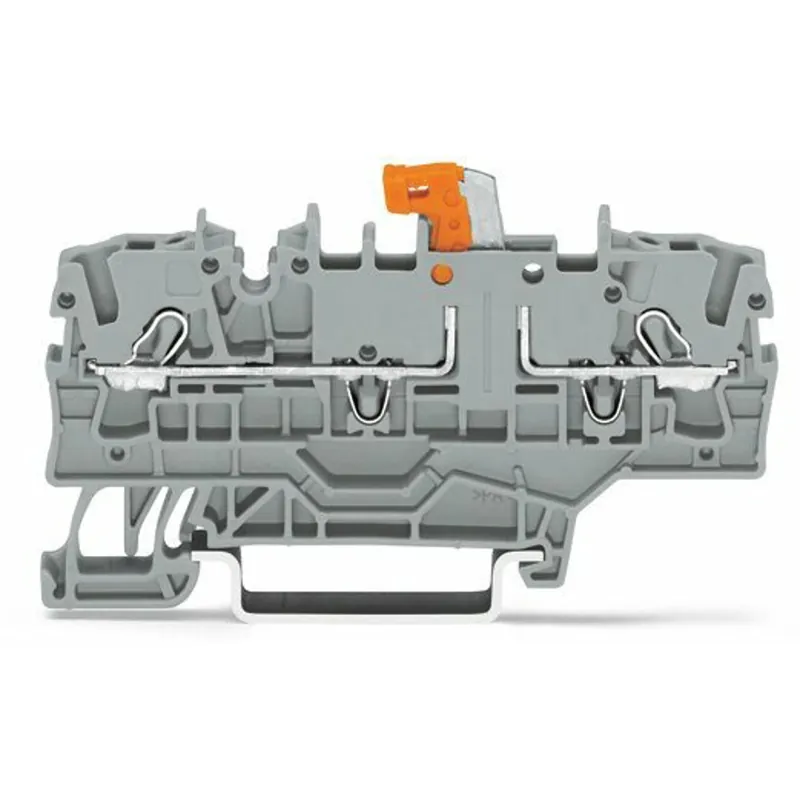WAGO 2002-1971 Feed-through/thru disconnect/test terminal block with 1-deck/level + additional jumper position - Suitable for Ex e II applications
