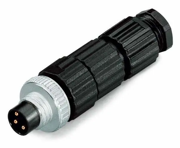 WAGO 756-9102/030-000 Fitted Pluggable Connector 3-Pole M8 Plug Straight IDC Technology