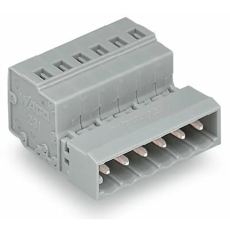 SK0450699-US20260702-105043-0 WAGO 231-605 1-Conductor Male Connector Cage Clamp 2.5 mm Pin Spacing 5 mm 5-Pole - Image 1