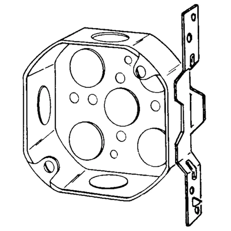 APPOZGCOMM 4OVB-1/2 Octagonal Box with 1/2 IN Conduit Knockout 4 X 4 X 1.5 IN