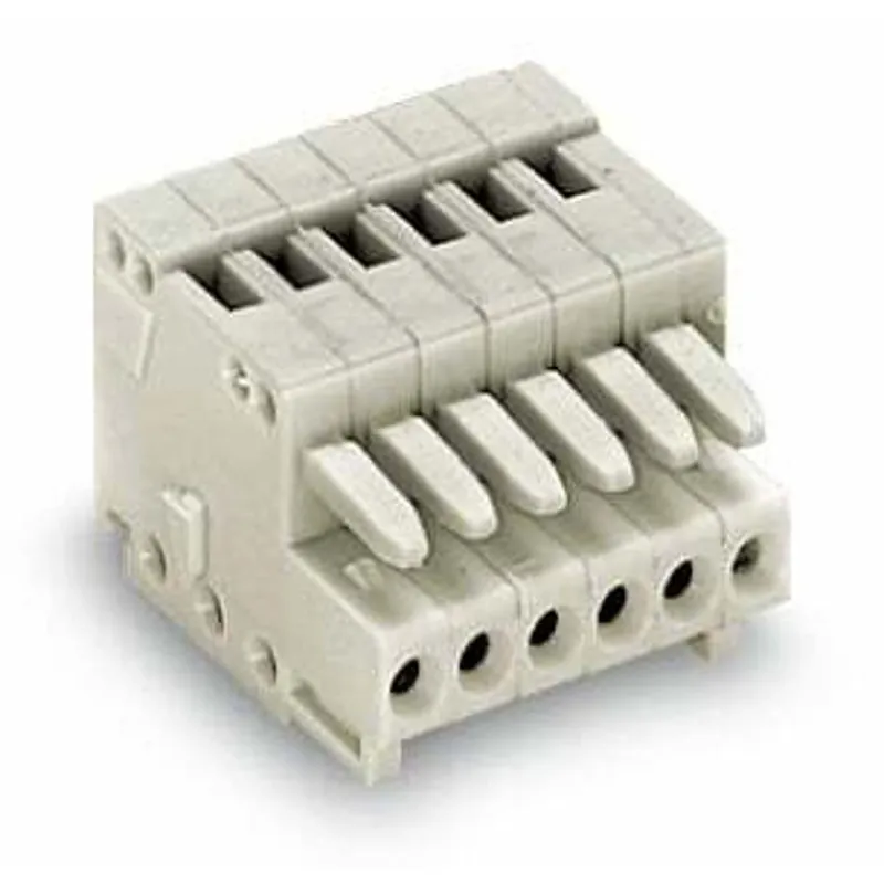 WAGO 733-104 1-Conductor Female Connector Cage Clamp 0.5 mm Pin Spacing 2.5 mm 4-Pole