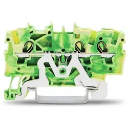 WAGO 2001-1307 3-conductor Ground Terminal Block 1.5 Mm2 Green-yellow Suitable For Ex E II Applications