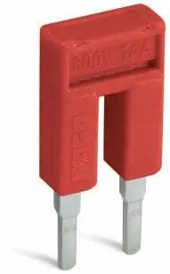 WAGO 2000-403/000-005 Insulated Push-In Type Comb-Style Jumper Bar - 3-Way - 14A - Red Color