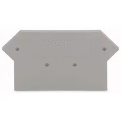 WAGO 281-316 Terminal Block End Cover Spring Clamp Gray