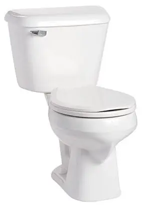 Mansfield Plumbing 130-160-WHITE Alto Round Front Two-Piece Toilet 12 Inch Rough-In 1.6GPF