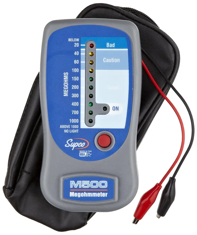 SK0451739-US20260702-105043-0 Supco M500 LED Insulation Tester/Electronic Megohmmeter 500 VAC - Image 1