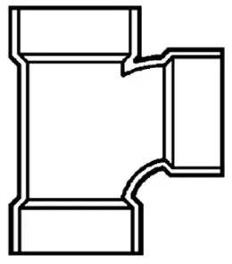 SK0451857-US20260702-105043-0 LASCO D401422 Reducing Sanitary Tee PVC-DWV 4 Inch x 4 Inch x 3 Inch - Image 1