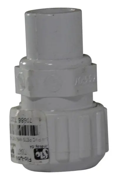 NDS 733-07 Flo-Lock 700 Series 3/4 Inch IPS Spigot x CTS Straight SDR 9 White PVC Adapter