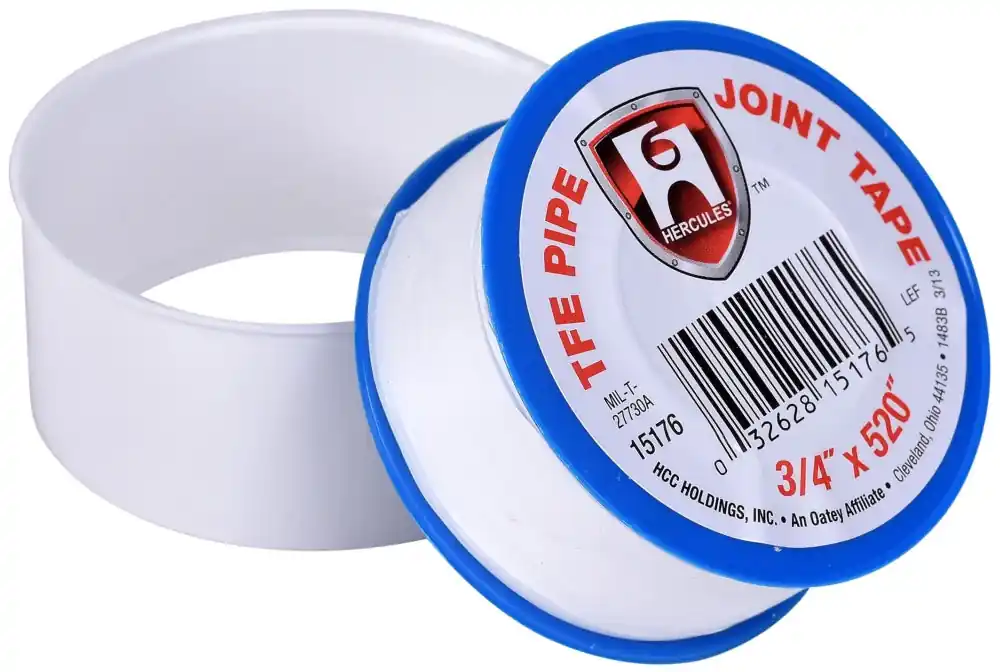 SK0452108-US20260702-105043-0 Hercules 15176 Pipe Joint Tape PTFE White 520 Inch Length x 3/4 Inch Width - Image 1