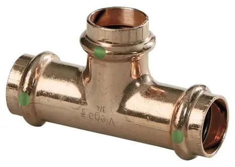 SK0452121-US20260702-105043-0 Viega 77412 ProPress x ProPress x ProPress Copper Tee 200 PSI - Image 1