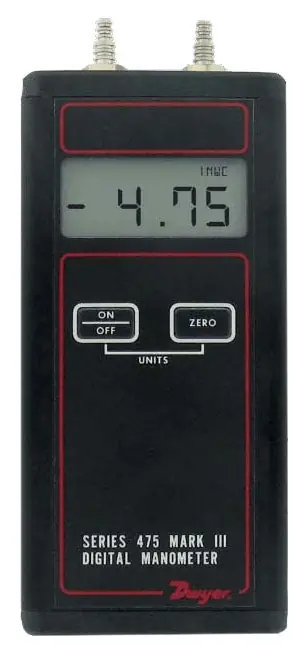 SK0452194-US20260702-105043-0 Dwyer 475-0-FM Handheld Digital Manometer 0-10 Inch WC Range - Image 1