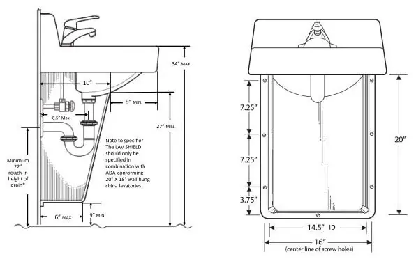 SK0452510-US20260702-105043-0 Truebro 82202 Lav Shield Standard PVC Bathroom Sink Shield - Image 1