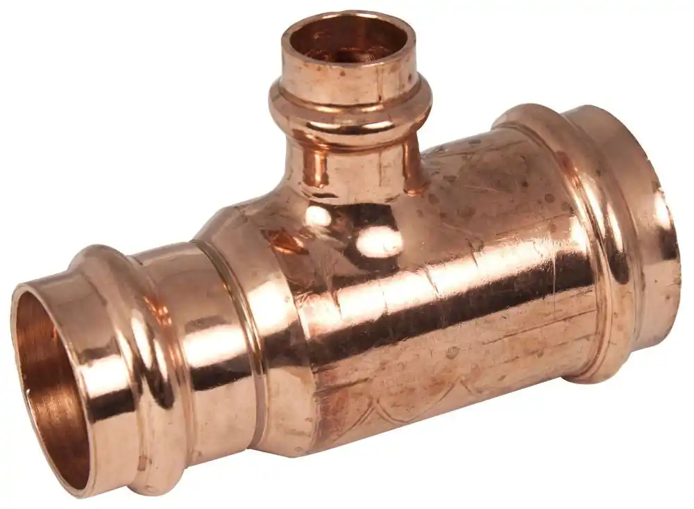 Apollo 10077802 1-1/2 x 1-1/4 x 1 Copper Reducing Run Tee