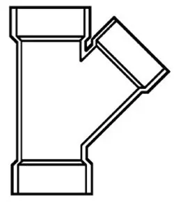 SK0452975-US20260702-105043-0 LASCO D600030 3 x 3 x 3 Inch PVC-DWV Straight 45D Wye - Image 1