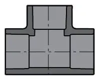Spears 801-020BC 2 PVC TEE SOC SCH80