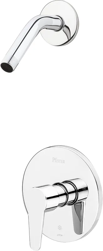 Pfister R89-0600 Pfirst Modern 1-Handle Shower Trim Only Less Showerhead Polished Chrome