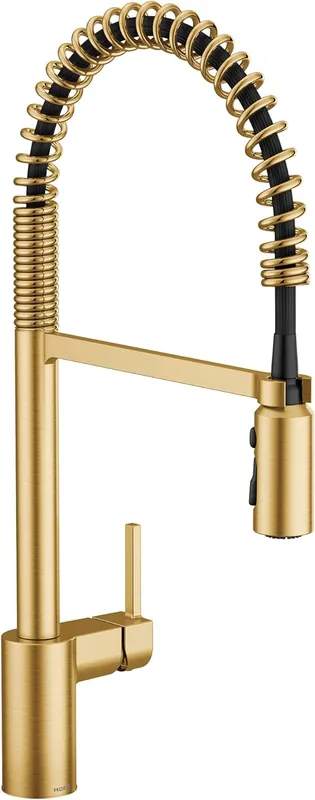 SK0453682-US20260702-105043-0 Moen 5923BG Align Brushed Gold One Handle Pulldown Kitchen Faucet - Image 1