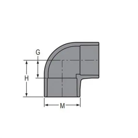 Spears 806-040BC 4 PVC 90 ELL SOC SCH80