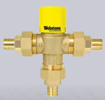 Webstone 74102W Thermostatic Mixing Valve 1/2 Inch x 1/2 Inch x 1/2 Inch