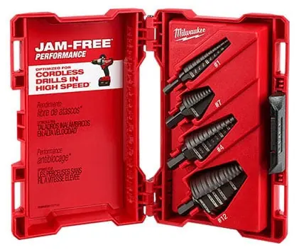 SK0454371-US20260702-105043-0 Milwaukee 48-89-9223 Step Drill Bit Set 4 Piece HSS Black Oxide - Image 1