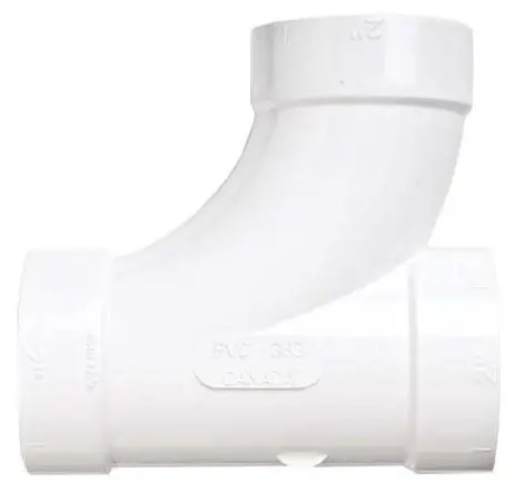 NuTone CF383 2 x 2 x 2 PVC 90D Tee for Central Vacuum System