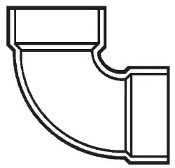 SK0454461-US20260702-105043-0 LASCO Fittings D300020 2 x 2 Hub x Hub PVC-DWV Straight 90D Bend - Image 1