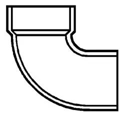 SK0454560-US20260702-105043-0 Lasco D302020 2 x 2, Hub x Spigot, PVC-DWV, 90D Street Bend - Image 1