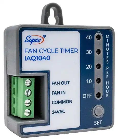 SK0454674-US20260702-105043-0 Supco IAQ1040 Fan Cycle Timer AC Operated 2.2 x 2.2 x 1 - Image 1