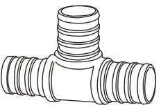 SK0454684-US20260702-105043-0 BMI 39438 1 x 1 x 3/4 PEX x PEX x PEX 100 PSI Lead-Free DZR Brass Reducing Tee - Image 1