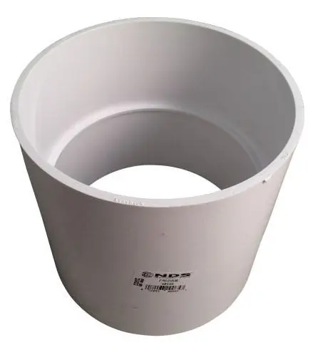 SK0454699-US20260702-105043-0 NDS 8P05 8 x 8, Hub x Hub, White PVC, Solvent Weld, Sewer and Drain, Coupling - Image 1