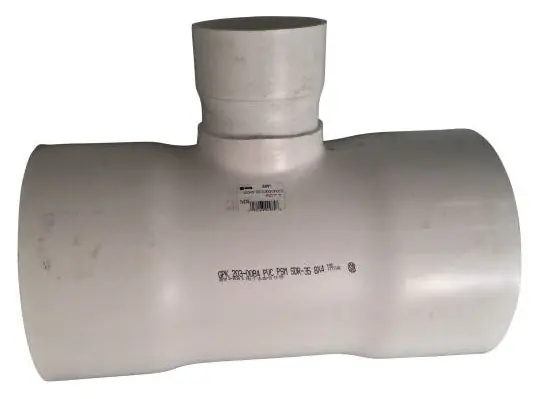 SK0454724-US20260702-105043-0 NDS 8P01 8 x 8 x 8, Hub x Hub x Hub, White PVC, Solvent Weld, Sewer and Drain, Tee - Image 1