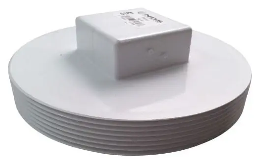 SK0454761-US20260702-105043-0 NDS 61P8 6 MPT White PVC Solvent Weld Sewer and Drain Square Head Plug - Image 1