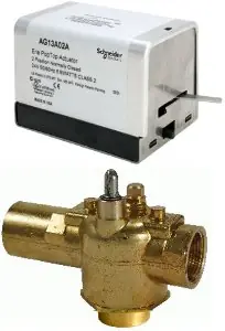 Schneider Electric VS3342G14B020 Valve Assembly 3-Way Mixing/Diverting 3/4 In Flare