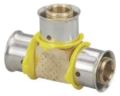 SK0458430-US20260702-105043-0 Viega 94037 PureFlow Tee 1 x 1/2 x 1/2 PEX Press Lead Free - Image 1