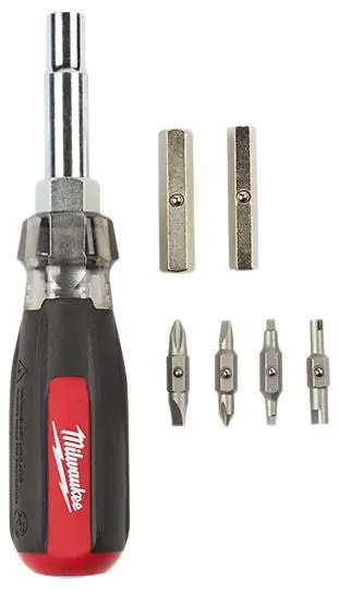 Milwaukee 48-22-2881 13-In-1 Cushion Grip Screwdriver With Schrader Bit