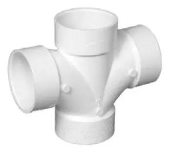 Charlotte Pipe and Foundry 03518 DWV4X2X 4X4X2X2 Double Sanitary Tee